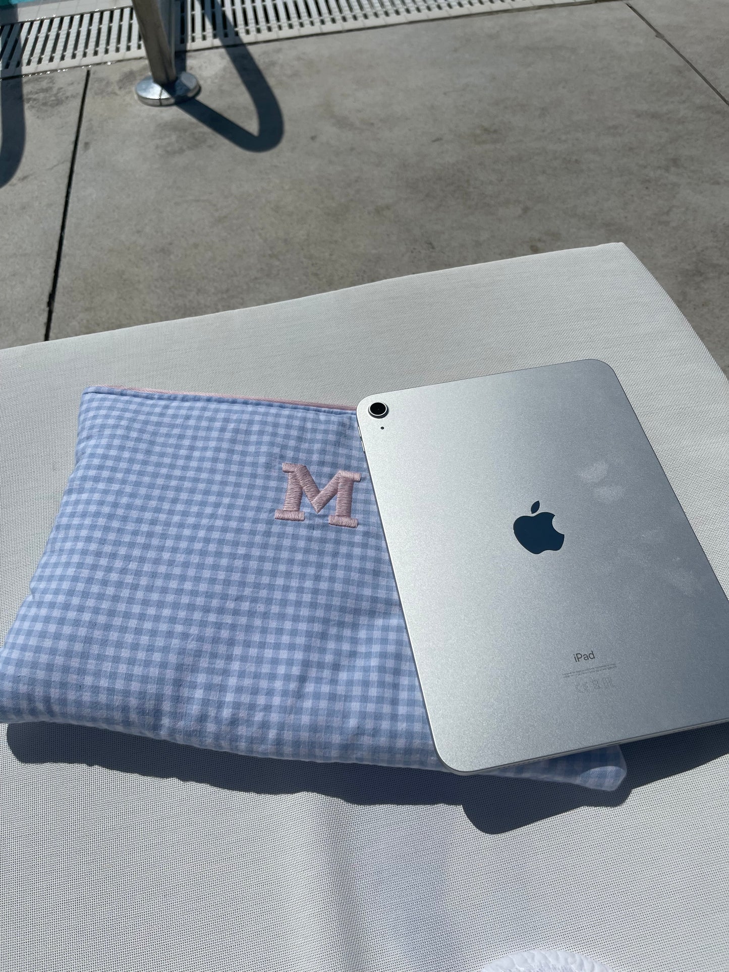 LIGHT BLUE GINGHAM LAPTOP