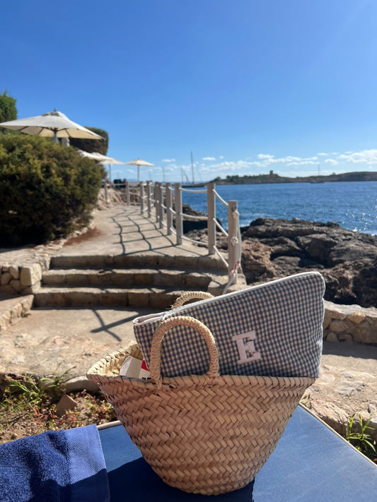 BAG IN BAG POUCH LIGHT BLUE GINGHAM