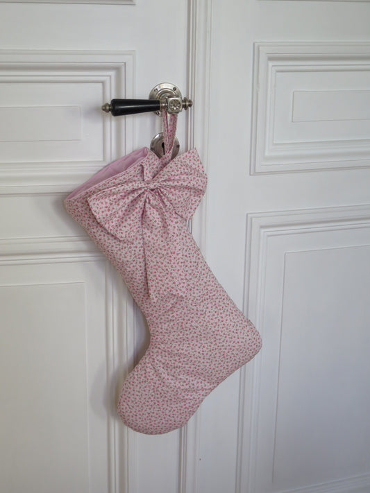 CUSTOM CHRISTMAS STOCKING PINK FLORAL