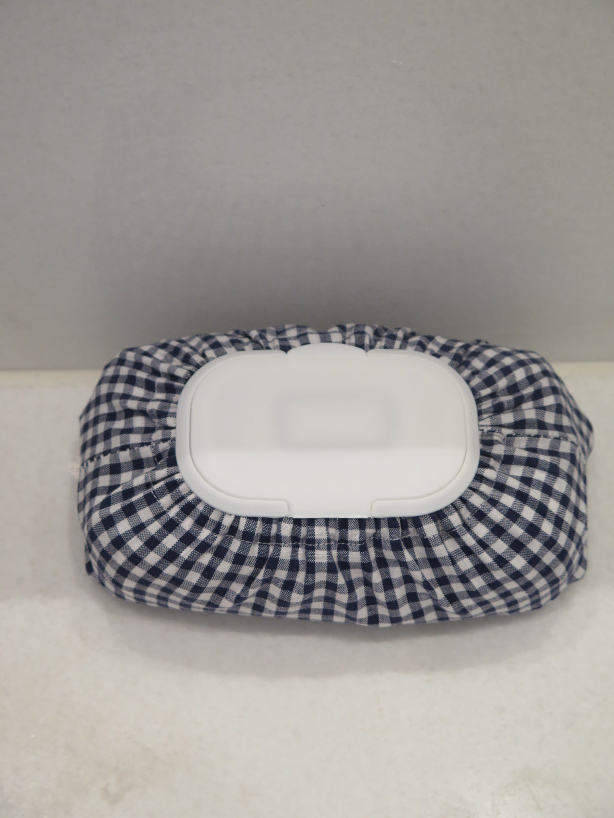 WET WIPE COVER NAVY GINGHAM