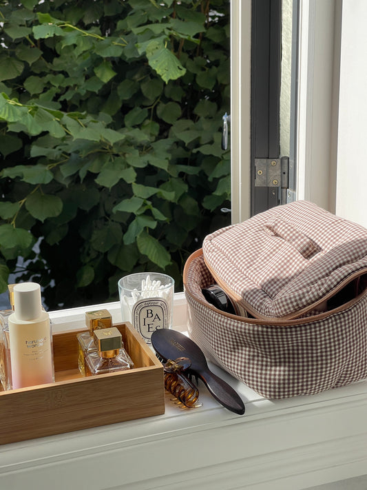 ALL IN ONE VANITY BROWN GINGHAM