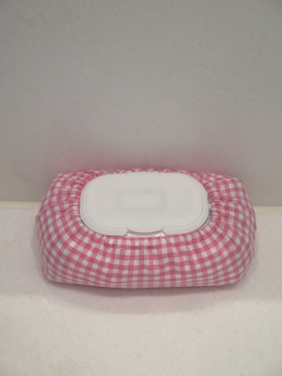 WET WIPE COVER PINK GINGHAM