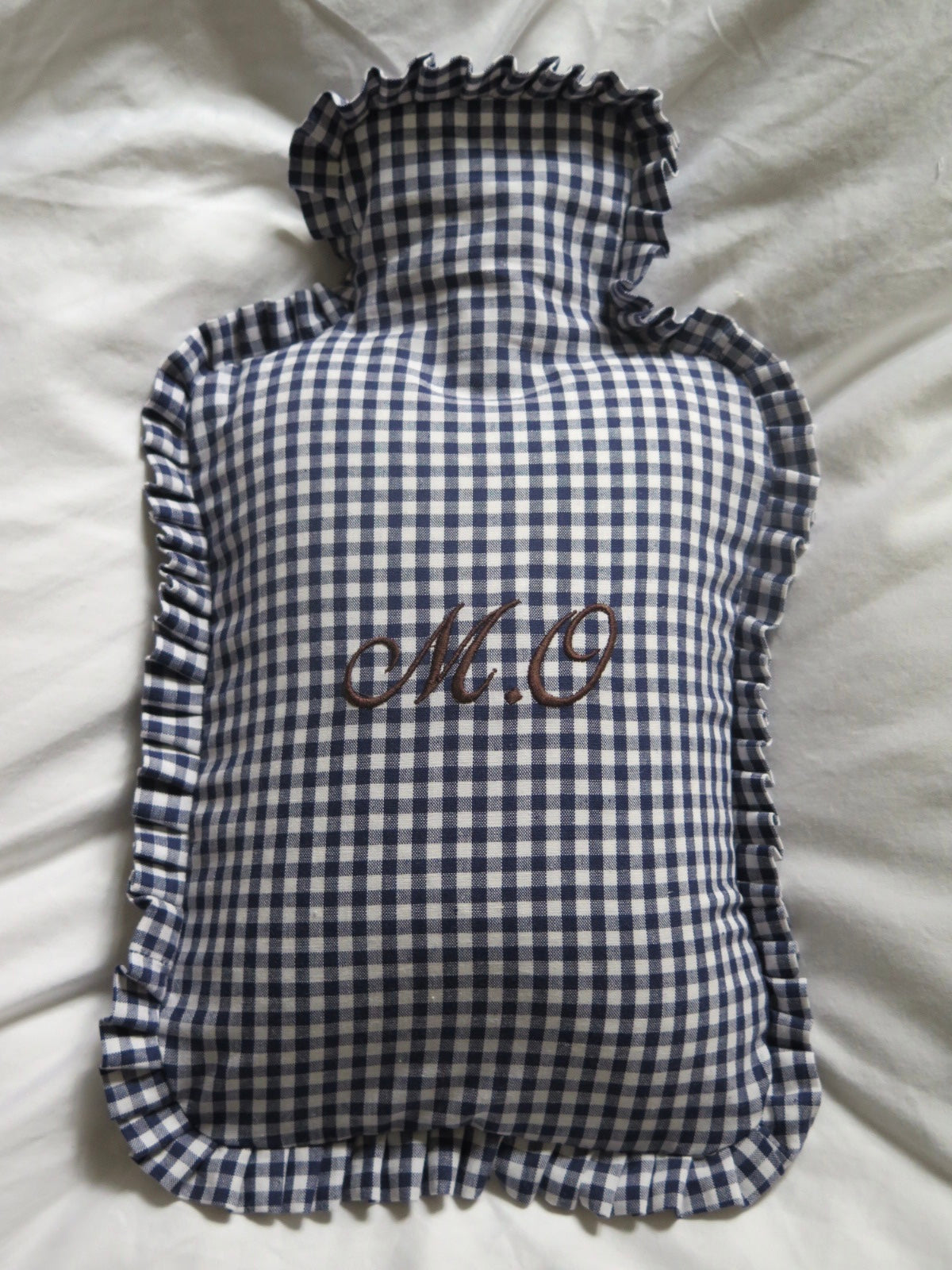 Gingham Hot Water Bottle Cover