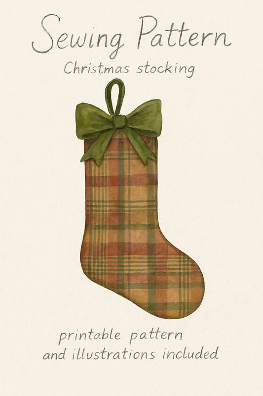 BOW CHRISTMAS STOCKING DIGITAL PATTERN