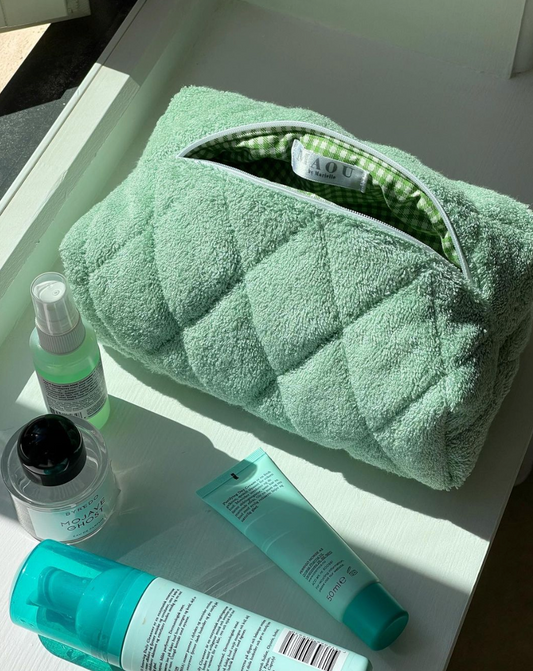 GREEN TERRY WITH GREEN GINGHAM