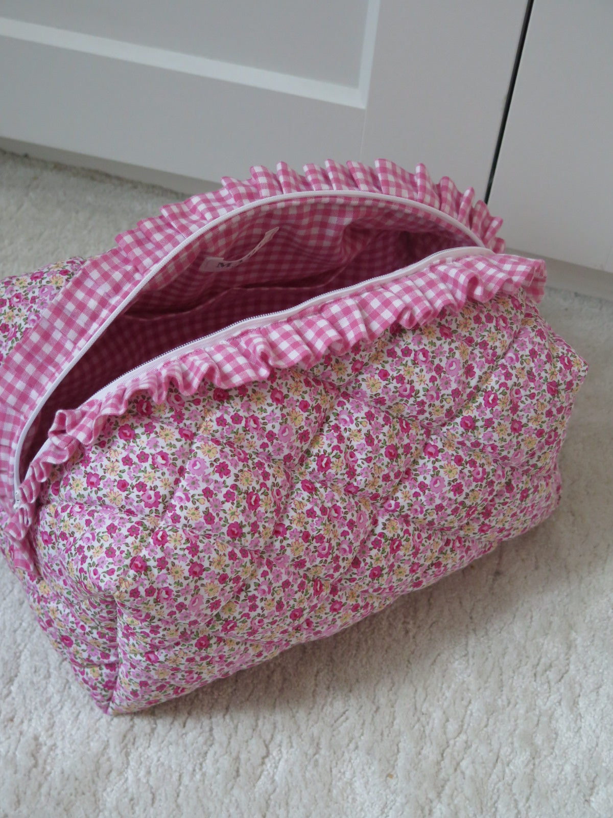 RUFFLED BAG PINK FLORAL