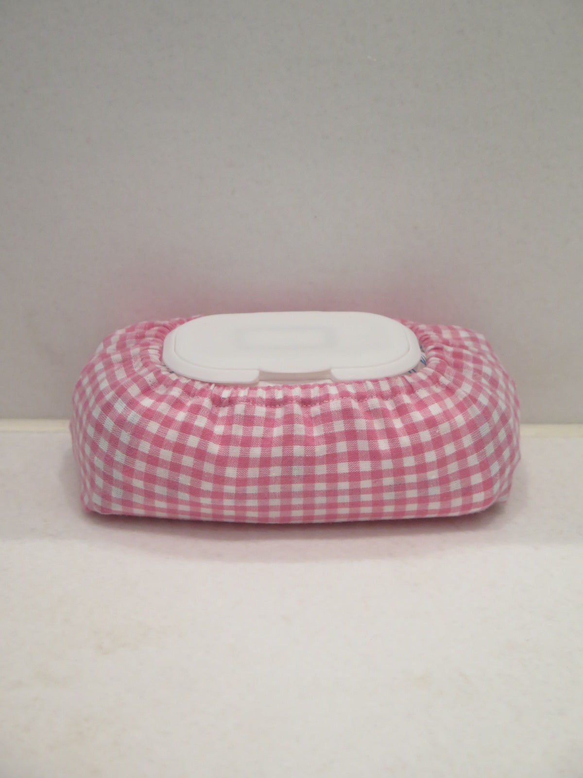WET WIPE COVER PINK GINGHAM