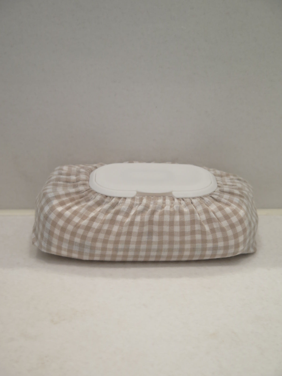 WET WIPE COVER BEIGE GINGHAM