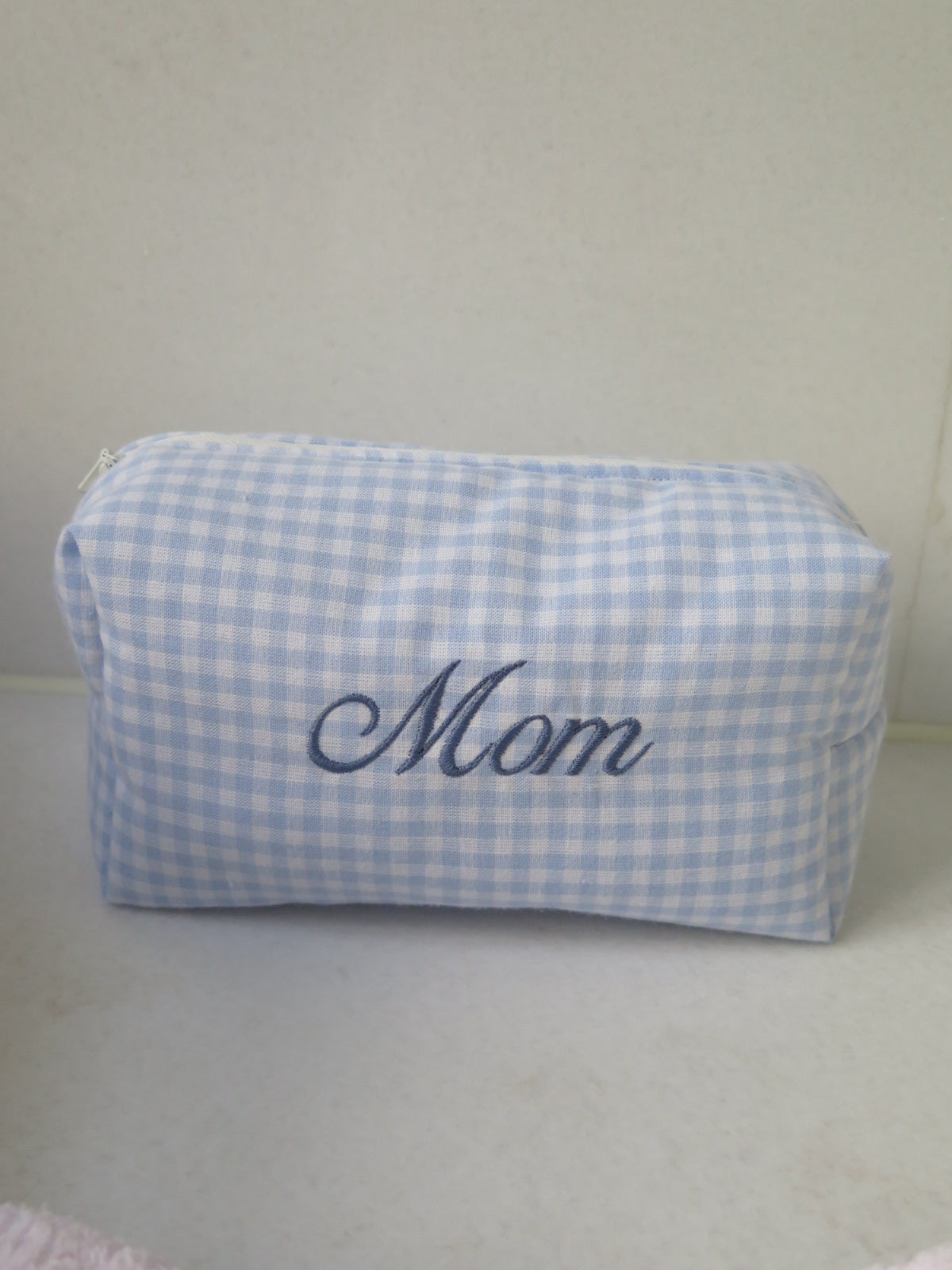 Custom blue gingham