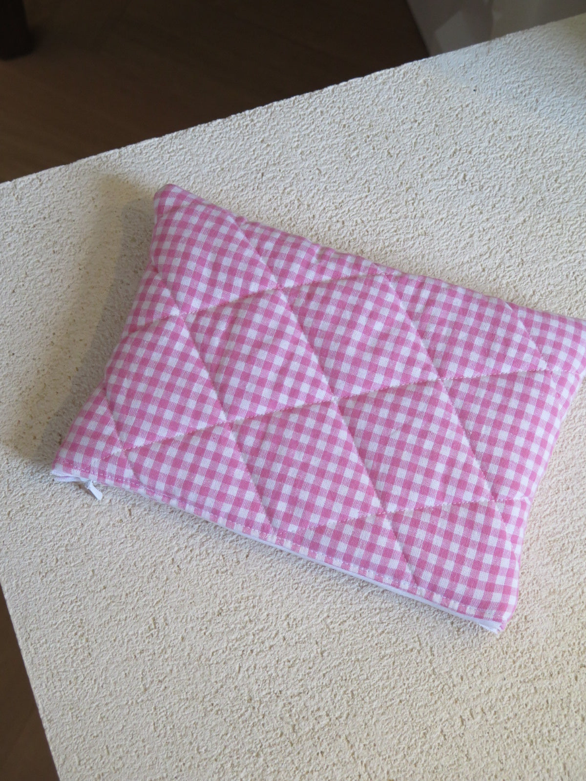 PINK GINGHAM POUCH