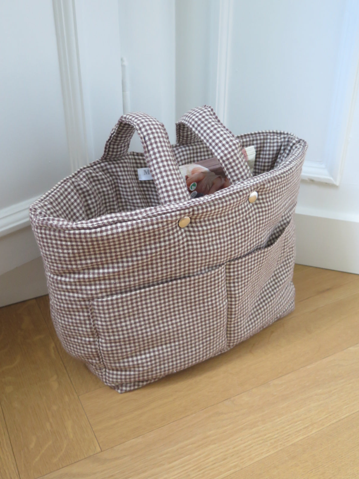 Stroller bag brown gingham