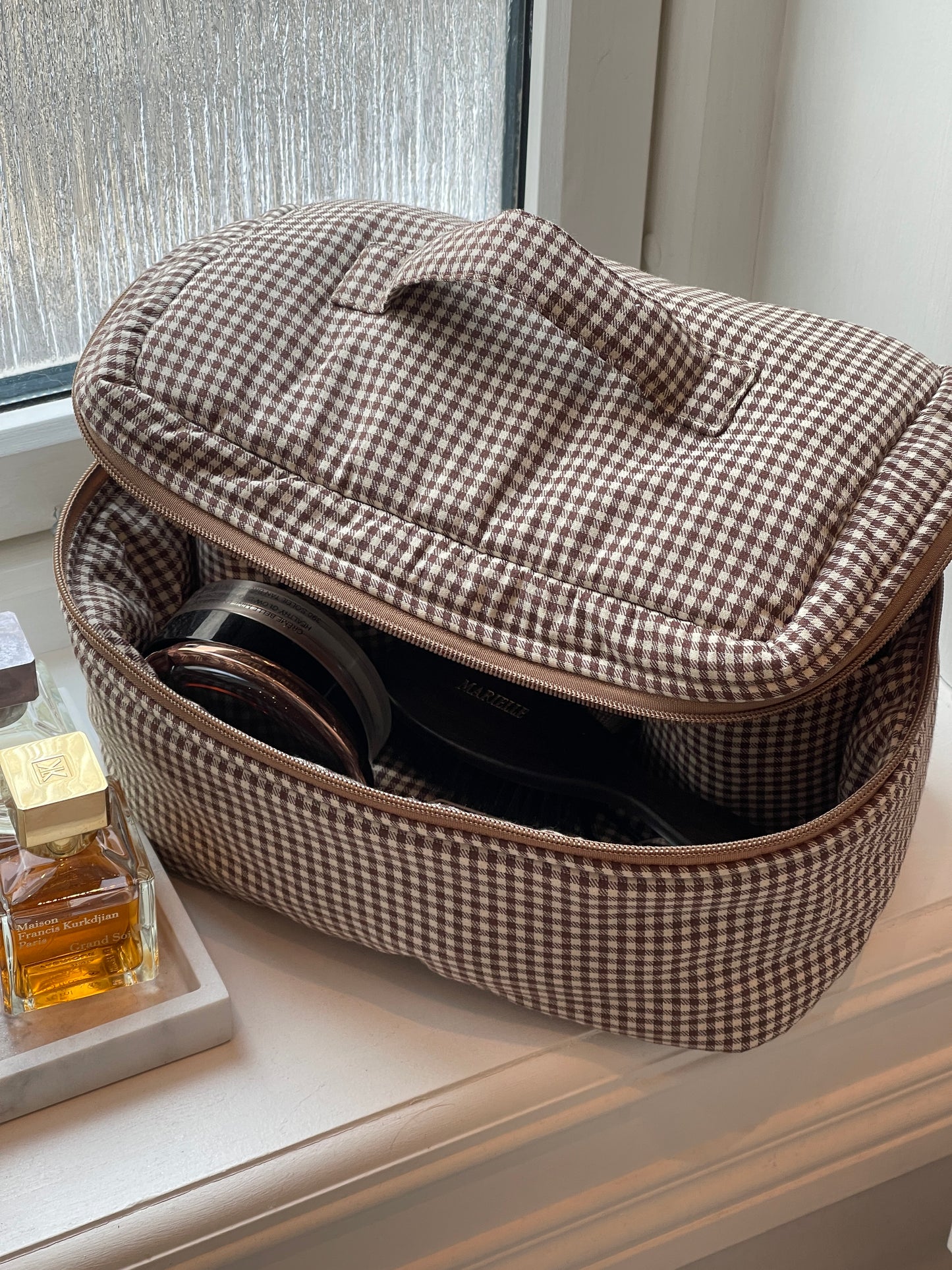 ALL IN ONE VANITY BROWN GINGHAM