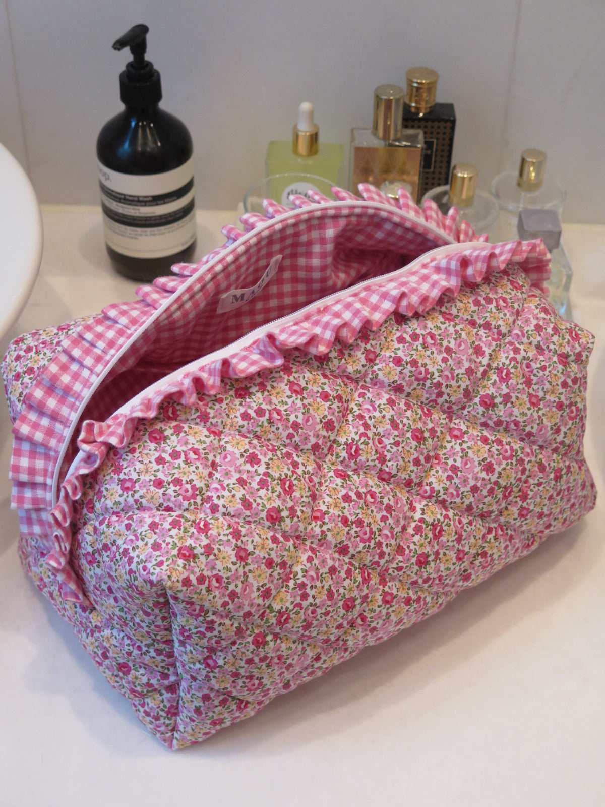 RUFFLED BAG PINK FLORAL