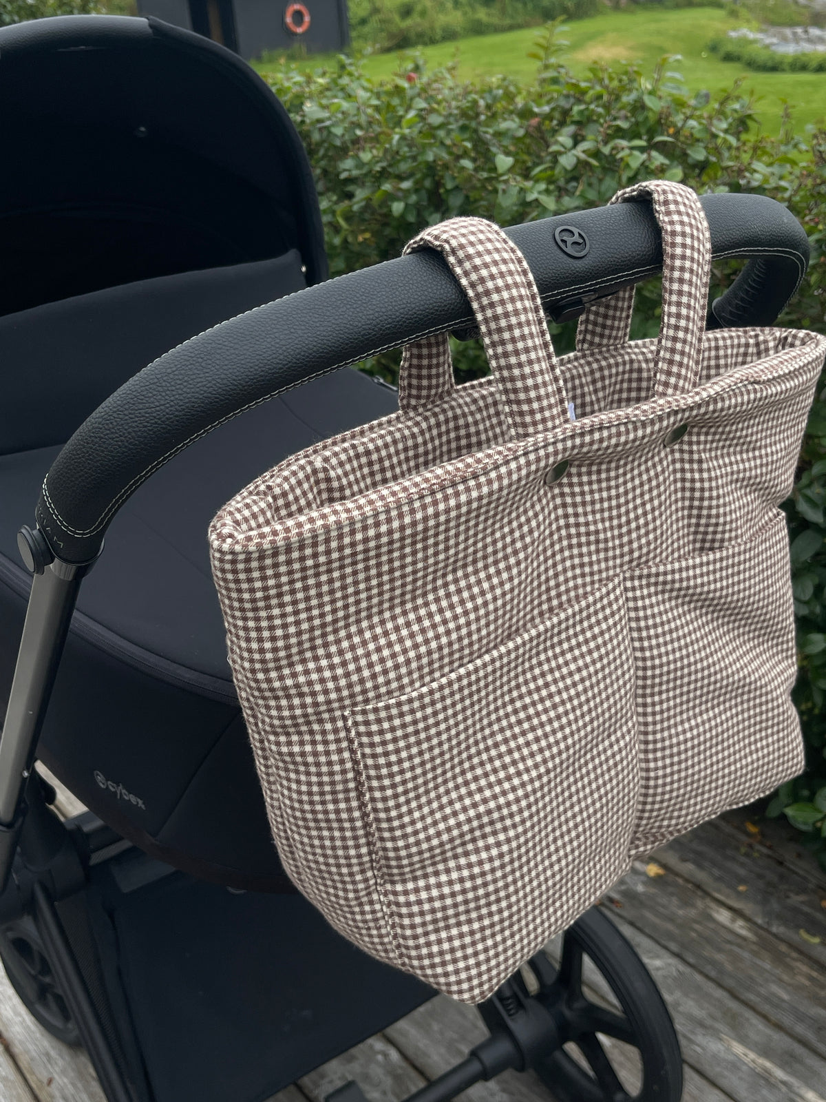 Stroller bag brown gingham