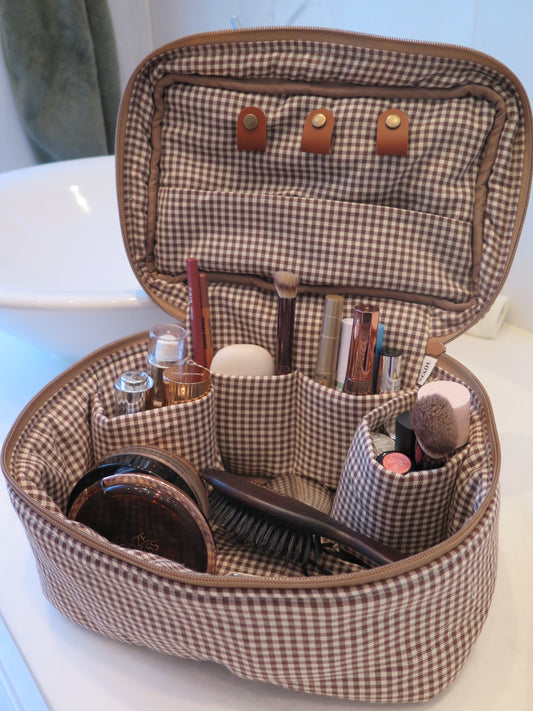 ALL IN ONE VANITY BROWN GINGHAM