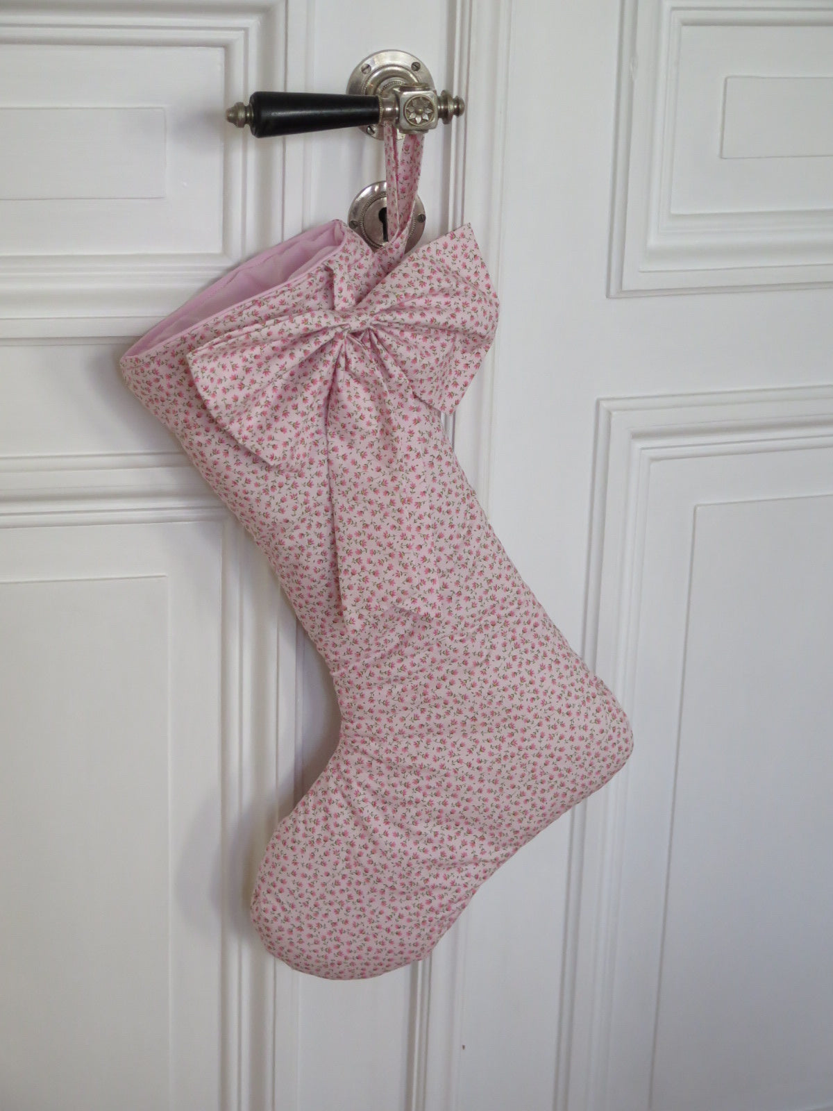 CUSTOM CHRISTMAS STOCKING PINK FLORAL