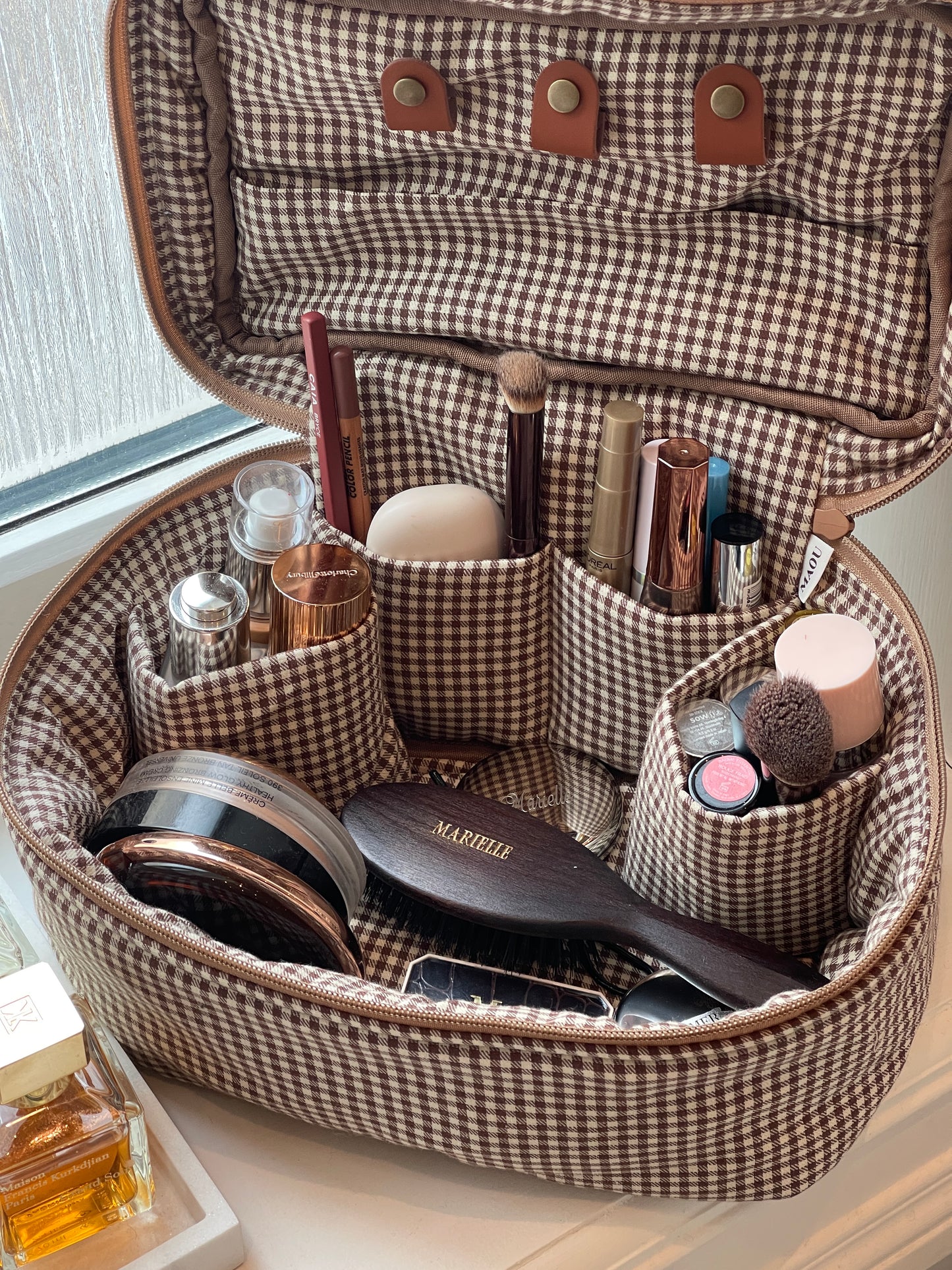 ALL IN ONE VANITY BROWN GINGHAM
