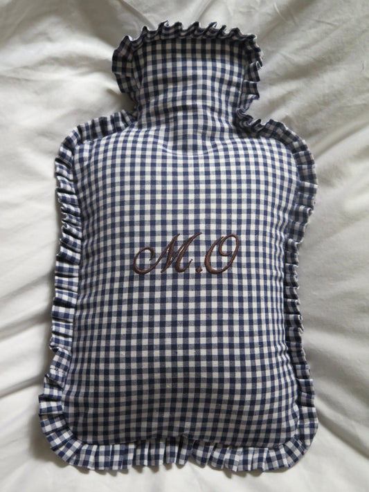 Gingham Hot Water Bottle Cover