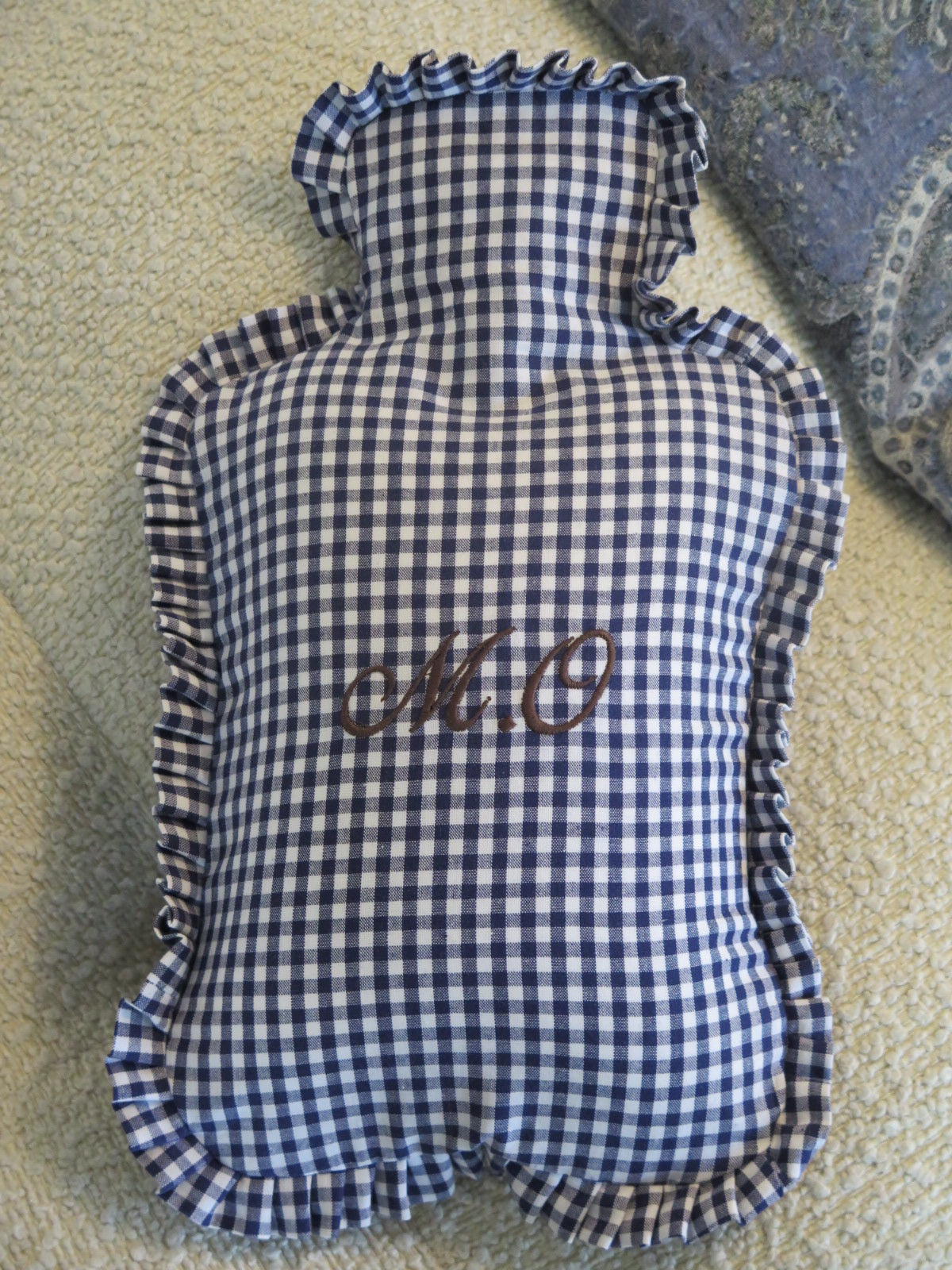 Gingham Hot Water Bottle Cover